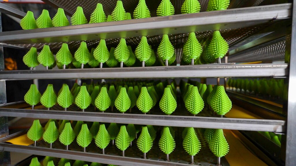 Directo a la fábrica de silicona de Dongguan — Producción de cabezal de cepillo de limpieza de silicona