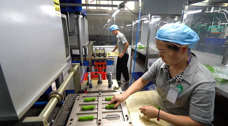 Directo a la fábrica de silicona de Dongguan — Producción de cabezal de cepillo de limpieza de silicona